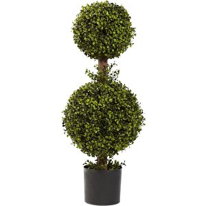 Yapay Ağaç Şimşir Top Büyük Ve Orta Top 2li Model 70x28cm