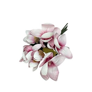 Yapay Çiçek Manolya Letex Eva Magnolia 33cm Pembe Koyu
