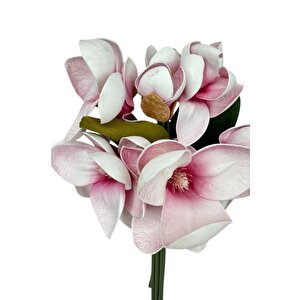 Yapay Çiçek Manolya Letex Eva Magnolia 33cm Pembe Koyu