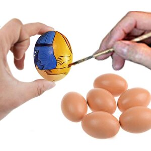 Yapay Yumurta Dekoratif Fake Yumurta 8adet 4beyaz 4kahverengi
