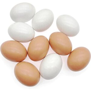 Yapay Yumurta Dekoratif Fake Yumurta 8adet 4beyaz 4kahverengi