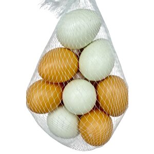 Yapay Yumurta Dekoratif Fake Yumurta 8adet 4beyaz 4kahverengi