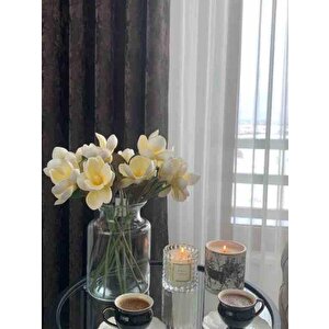 Yapay Çiçek Manolya Letex Eva Magnolia 33cm Beyaz Krem