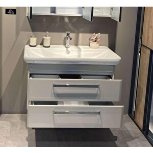 Rose 100 Cm Parlak Kaşmir Banyo Dolabı Takımı