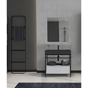 Vegas 60 Cm Mat Beyaz Banyo Dolabı Takımı