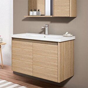 Düden 65 Cm Meşe Kapaklı Banyo Dolabı Takımı