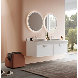 Molino 160 Cm Mat Beyaz Lake Banyo Dolabı Takımı