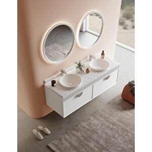 Molino 160 Cm Mat Beyaz Lake Banyo Dolabı Takımı