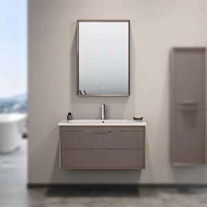 Clay 100 Cm Toprak Çekmeceli Banyo Dolabı Takımı