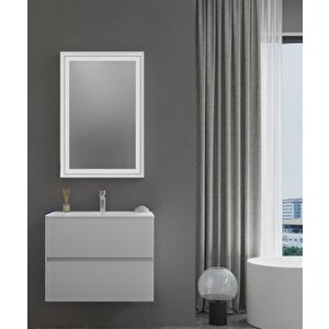 Nest 70 Cm Mat Gri  Banyo Dolabı Takımı