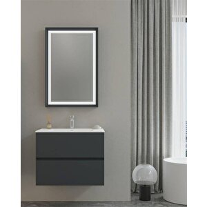 Nest 70 Cm Mat Antrasit  Banyo Dolabı Takımı