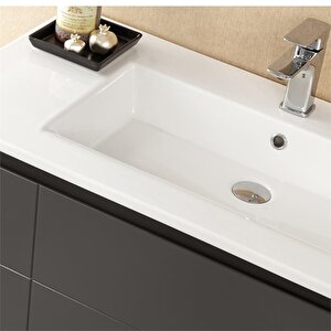 Orka Likya 100 Cm Mat Antrasit Banyo Dolabı Takımı