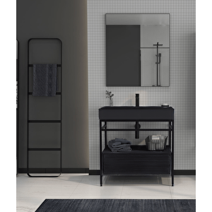 Vegas 60 Cm Antrasit Banyo Dolabı Takımı