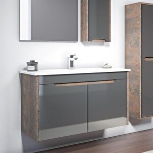 Lago 100 Cm Antrasit Banyo Dolabı Takımı