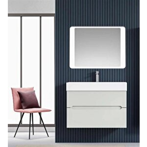 Malta 80 Cm Mat Kaşmir Banyo Dolabı Takımı
