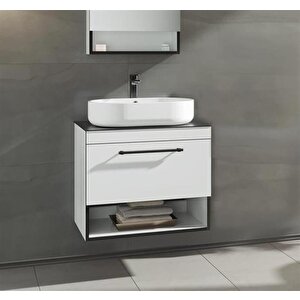 Knidos 90 Cm Beyaz Banyo Dolabı Takımı