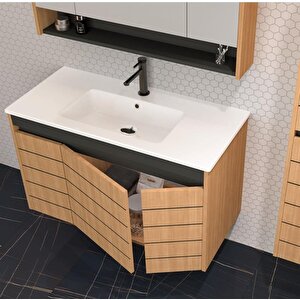 Ricato 100 Cm Kiraz Banyo Dolabı Takımı
