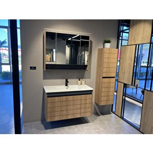 Orka Ricato 100 Cm Kiraz Banyo Dolabı Takımı