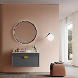 Molino 102 Cm Mat Antrasit Lake Banyo Dolabı Takımı