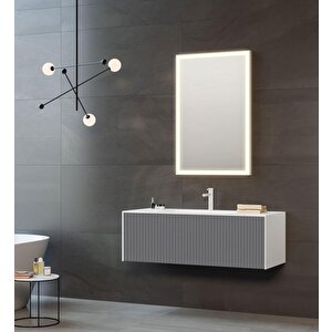 Cube 120 Cm Mat Antrasit Banyo Dolabı Takımı