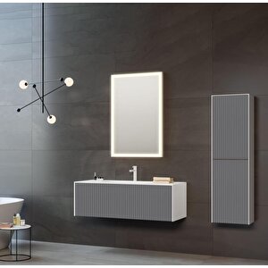 Cube 120 Cm Mat Antrasit Banyo Dolabı Takımı