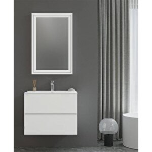 Nest 70 Cm Mat Beyaz  Banyo Dolabı Takımı
