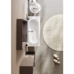 Orka Clay 100 Cm Toprak Banyo Dolabı Takımı