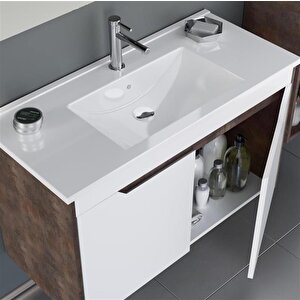 Lago 100 Cm Beyaz Banyo Dolabı Takımı