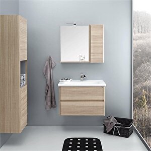 Düden 80 Cm Meşe Banyo Dolabı Takımı