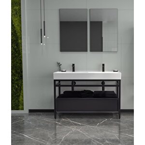 Vegas 120 Cm Antrasit Banyo Dolabı Takımı