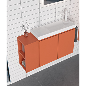 Ferla 80 Cm Mat Tarçin Banyo Dolabı Takımı
