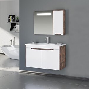 Lago 85 Cm Beyaz Banyo Dolabı Takımı