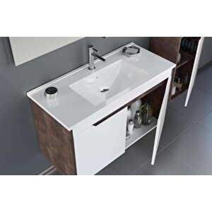 Lago 85 Cm Beyaz Banyo Dolabı Takımı