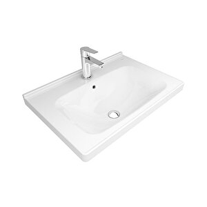 Düden 60 Cm Ceviz Kapaklı Banyo Dolabı Takımı