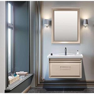 Design 100 Cm Mat Cappucino Banyo Dolabı Takımı
