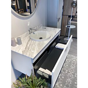 Orka Molino 122 Cm Mat Beyaz Lake Banyo Dolabı Takımı