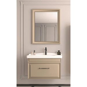 Design 85 Cm Mat Cappucino Banyo Dolabı Takımı