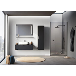 Yalıköy, 90 Cm, Beyaz Lavabo, Banyo Dolabı Takımı (ledli Ayna)