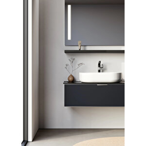 Orka Yalıköy, 90 Cm, Beyaz Lavabo, Banyo Dolabı Takımı (ledli Ayna)