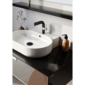 Orka Yalıköy, 90 Cm, Beyaz Lavabo, Banyo Dolabı Takımı (ledli Ayna)