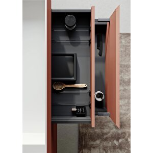 Orka Lusso 120 Cm Mat Tarçın Ledli Ayna Banyo Dolabı Takımı