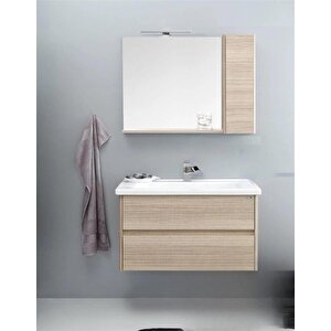 Düden 100 Cm Meşe Banyo Dolabı Takımı