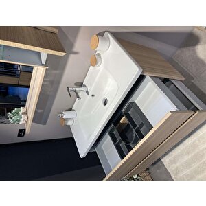 Düden 100 Cm Meşe Banyo Dolabı Takımı