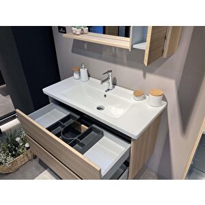 Orka Düden 100 Cm Meşe Banyo Dolabı Takımı