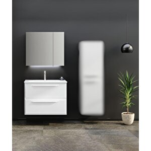 Nuvola 80 Cm Beyaz Banyo Dolabı Takımı