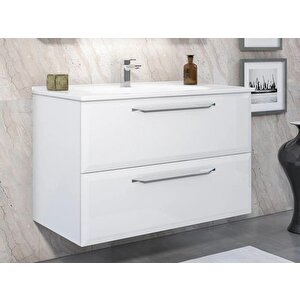 Nuvola 80 Cm Beyaz Banyo Dolabı Takımı