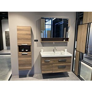 Orka Nova 100 Cm Ceviz Banyo Dolabı Takımı