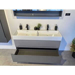 Orka Malta 120 Cm Mat Gri Banyo Dolabı Takımı