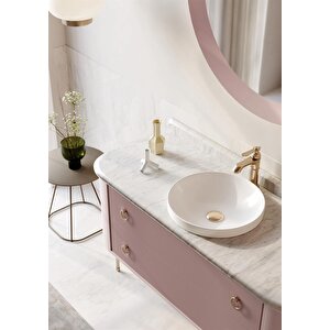 Felice 140 Cm Pudra Lake Banyo Dolabı Takımı