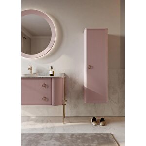 Orka Felice 140 Cm Pudra Lake Banyo Dolabı Takımı